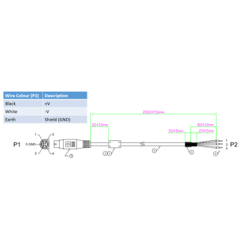 NDiS-B56x DC Lead (2m)